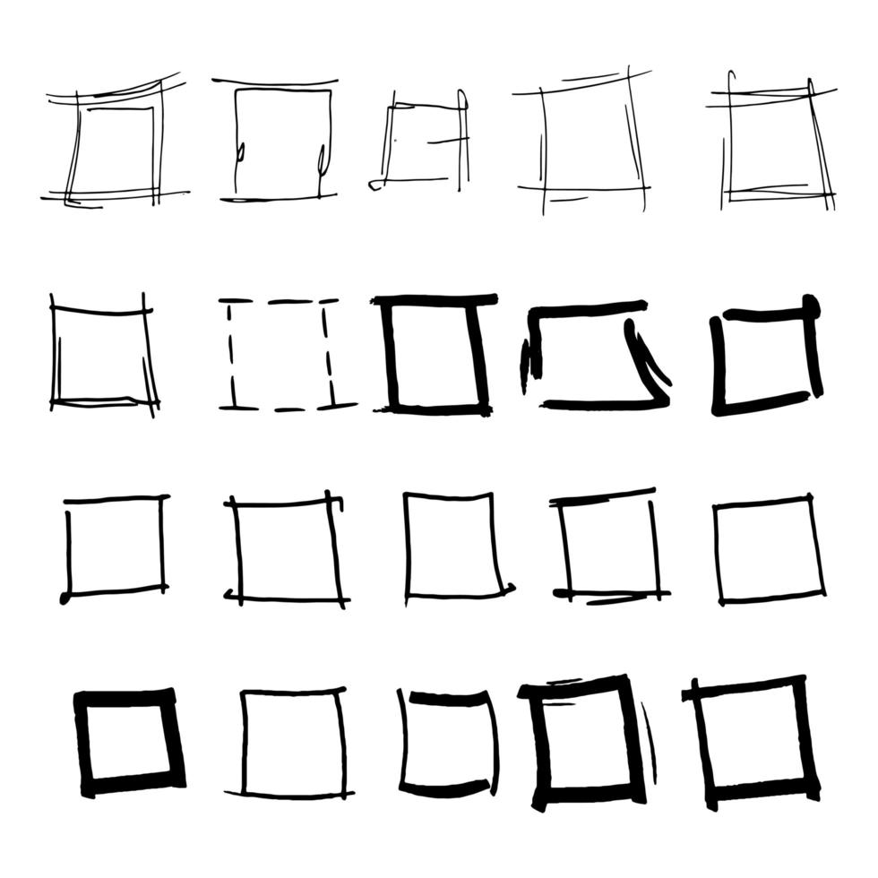 Set of 20 pieces different squares - Vector illustration