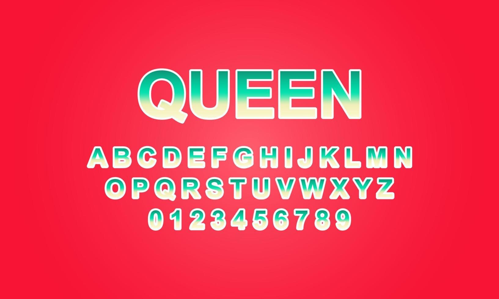 queen font alphabet vector