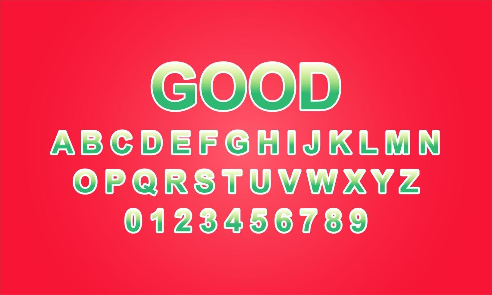 good font alphabet vector