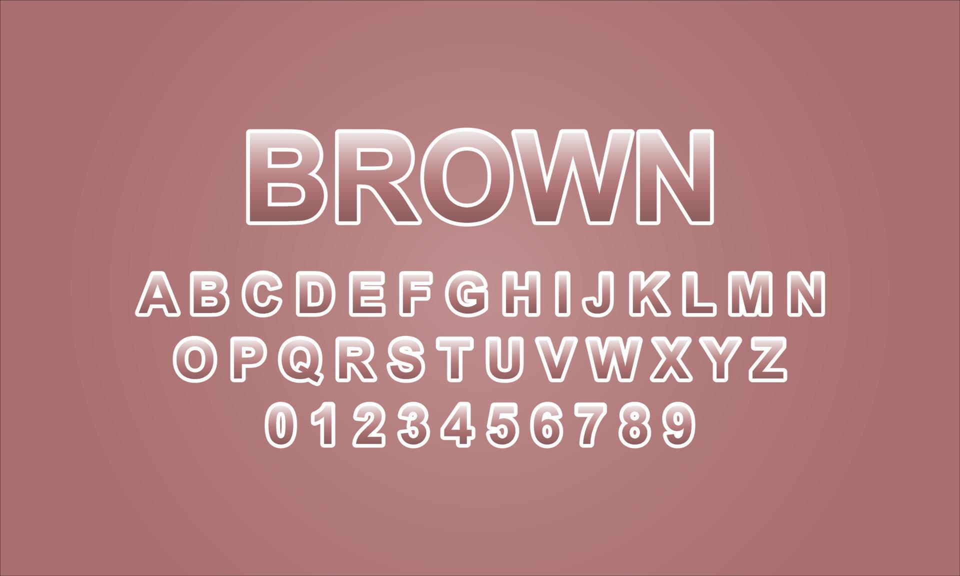 brown font alphabet 4496748 Vector Art at Vecteezy