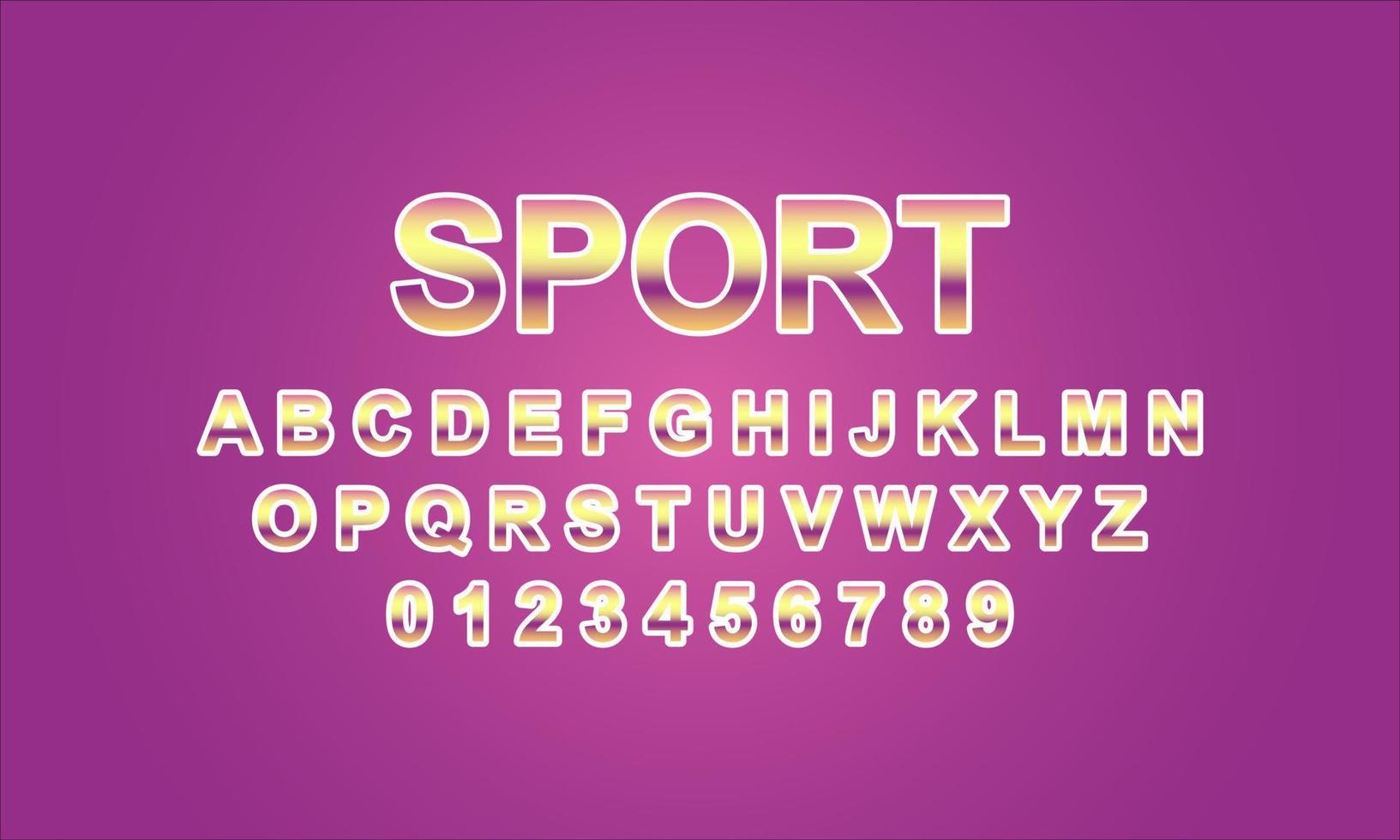 sport font alphabet vector