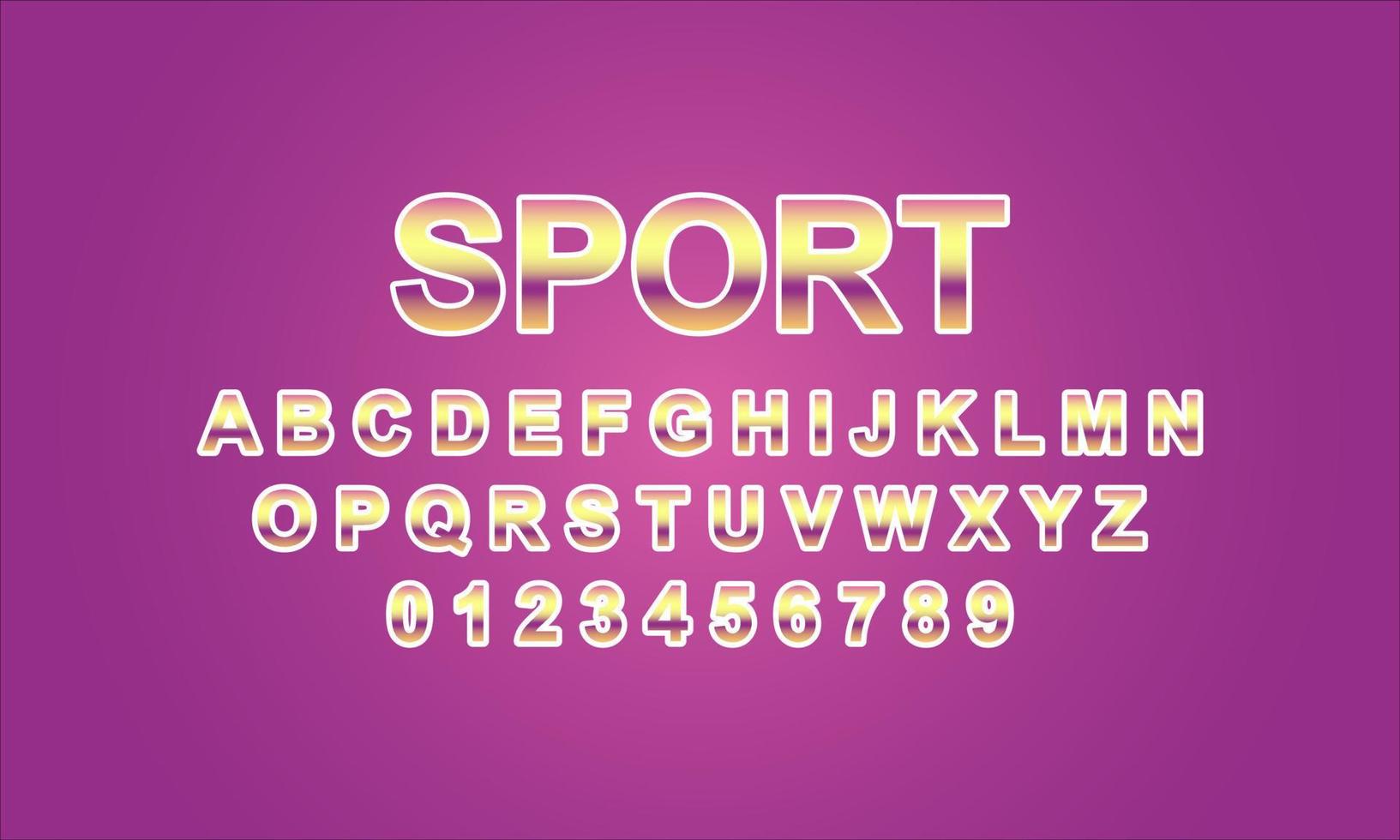 sport font alphabet vector