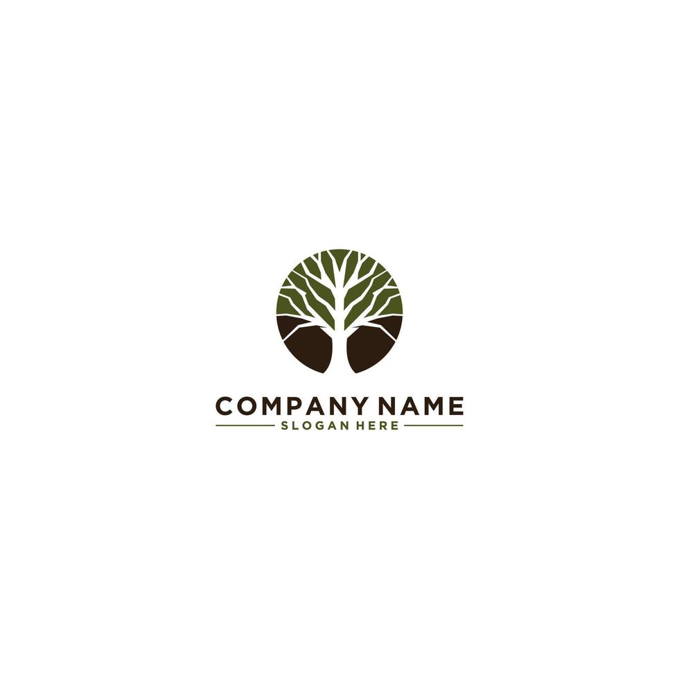 tree illustration logo without leaves in white background vector