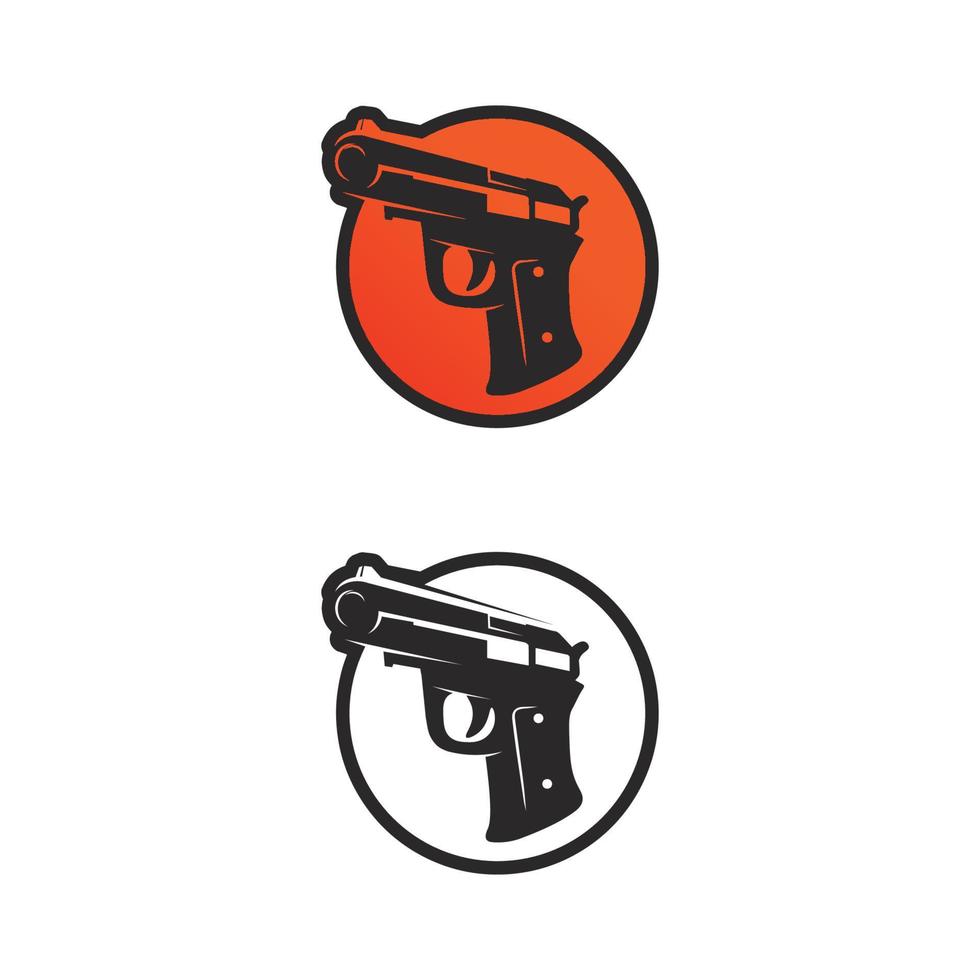 logotipo de pistola y soldado del ejército tiro de francotirador ilustración de diseño vectorial tiro militar revólver vector