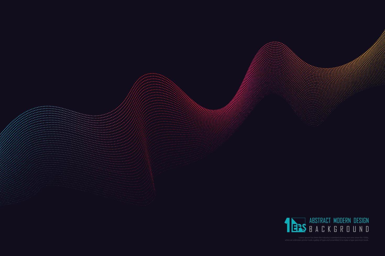 Abstract dot color wavy design of movement background. illustration vector eps10