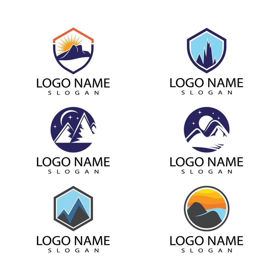 Mountain icon Logo Template Vector illustration design