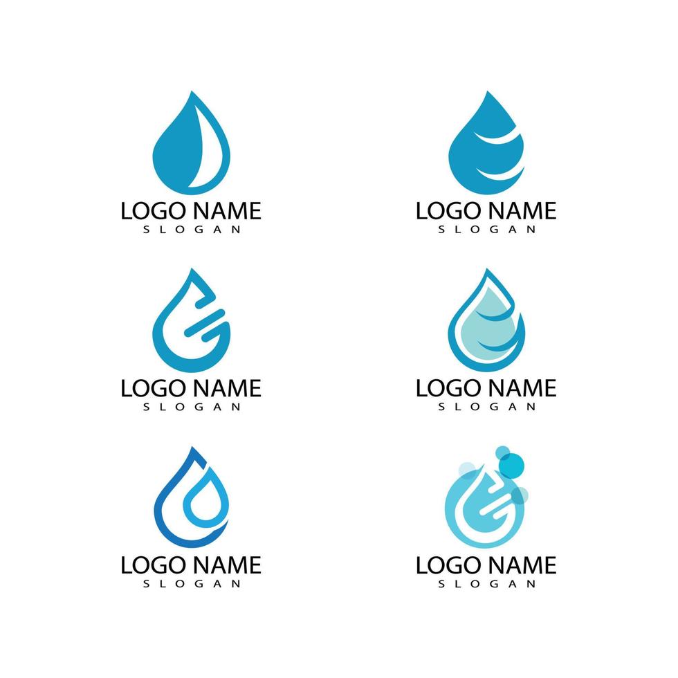 Water drop Logo Template vector illustration design