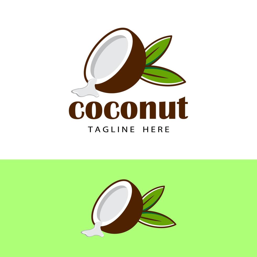 vector de diseño de plantilla de logotipo de coco