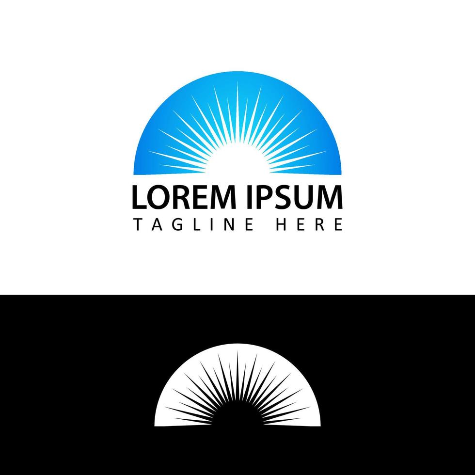 sun, sunrise, sunset logo template design vector