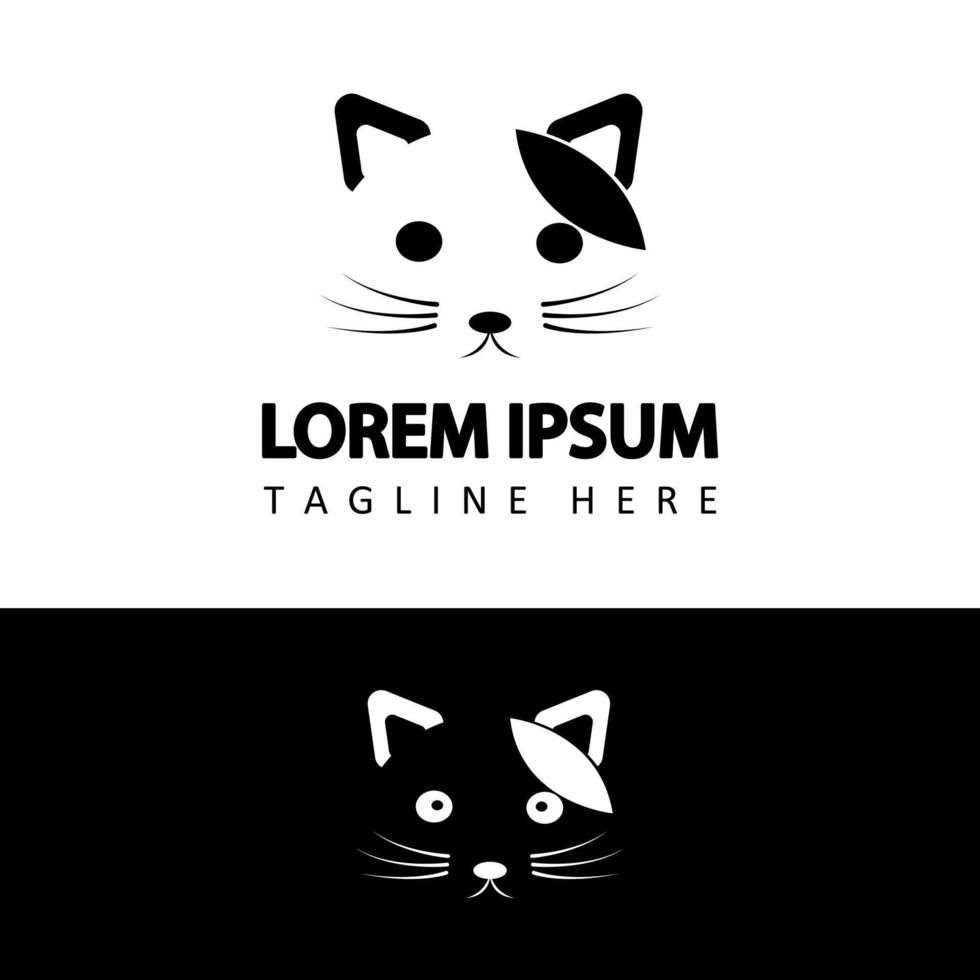 cat logo template design vector for pets shop