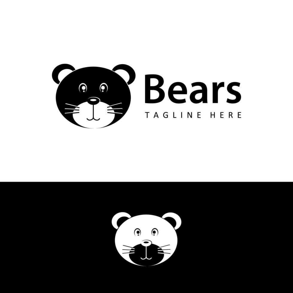 vector de diseño de plantilla de logotipo de oso para tienda de mascotas