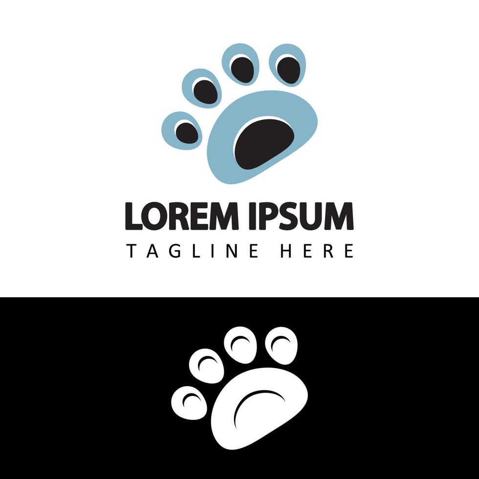 animal pets paws logo template design vector in isolated background