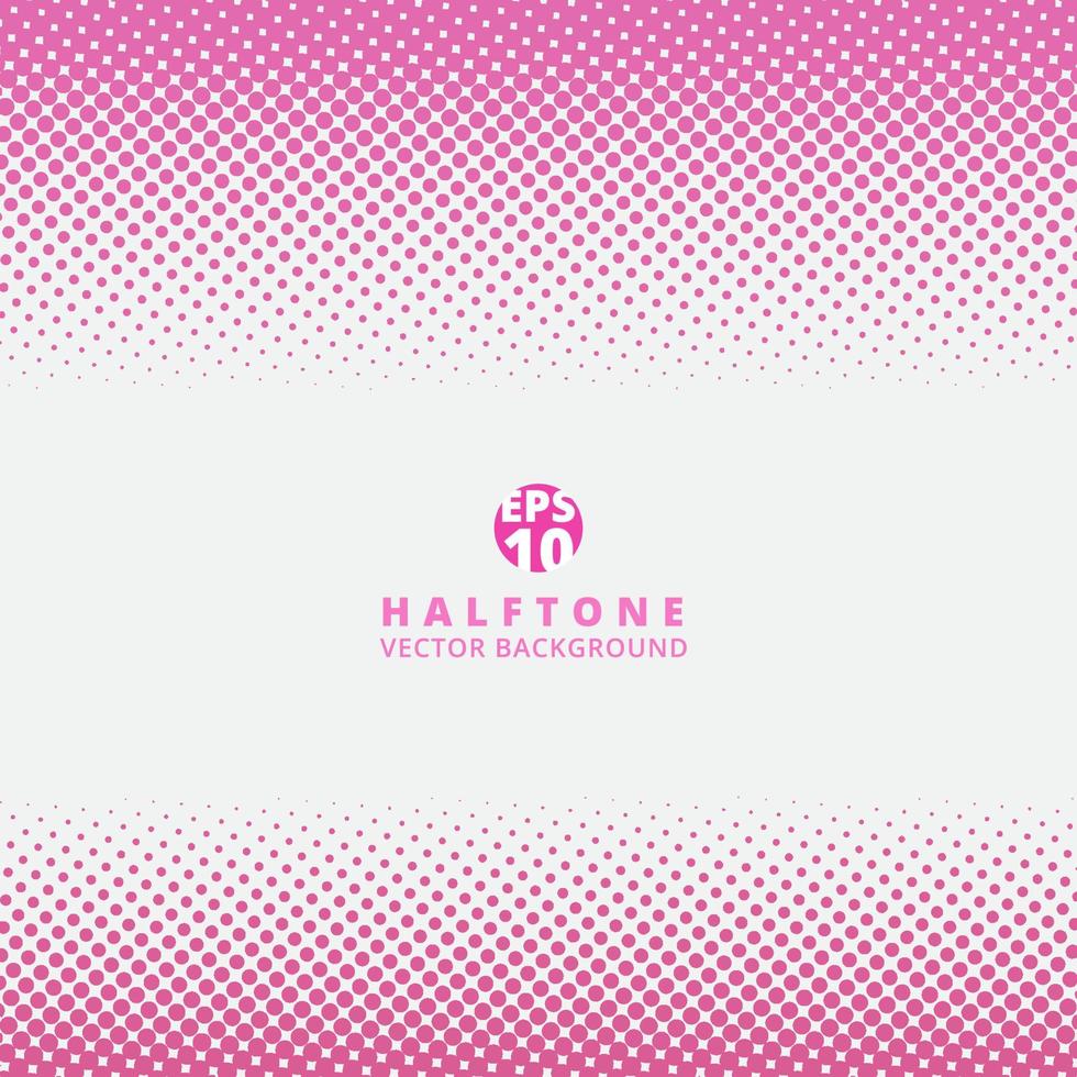 Abstract striped pink dotted halftone effect header and footer background with copy space vector