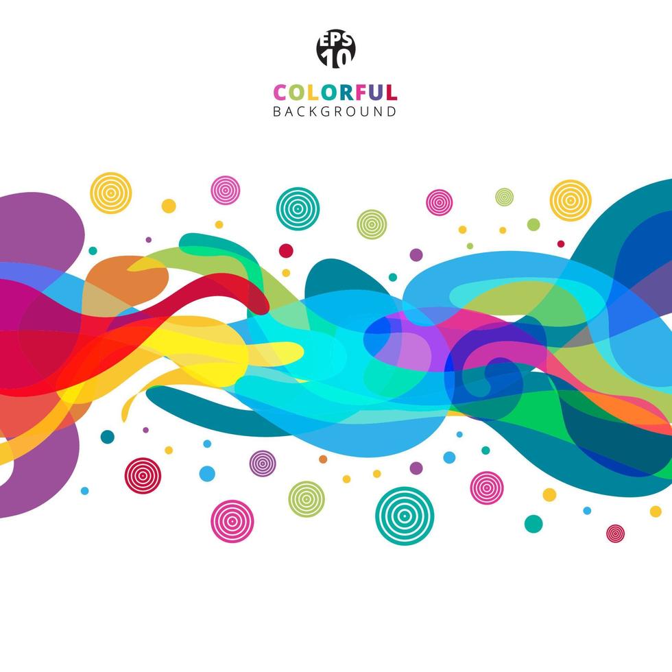 Abstract colorful color splash on white background vector