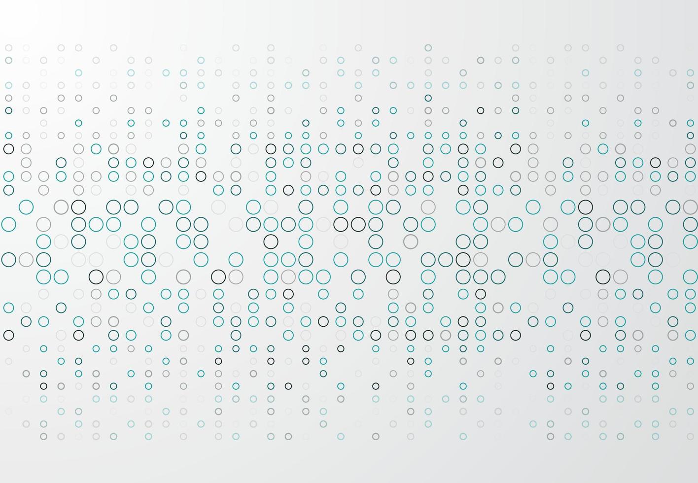 Abstract technology background with blue border circle pattern, Vector