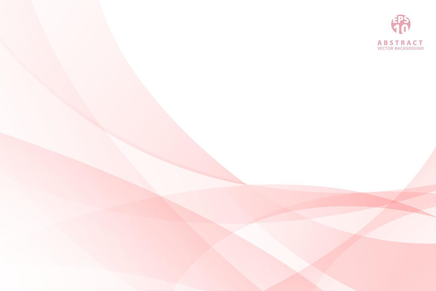 Curva rosa abstracta, fondo de líneas en espiral con espacio de copia para el día de San Valentín. vector