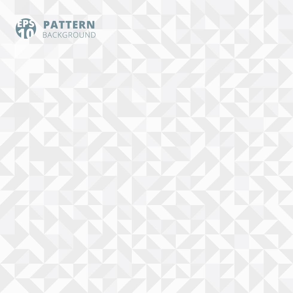 patrón abstracto de formas geométricas. Fondo de mosaico degradado blanco y gris. hipster geométrico triangular transparente. vector