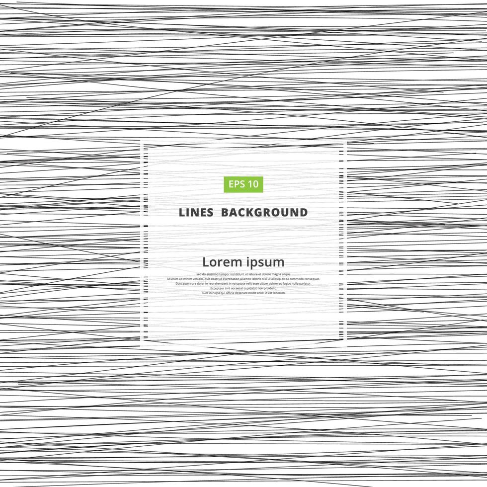 Black and white Abstract horizontal lines striped pattern vector