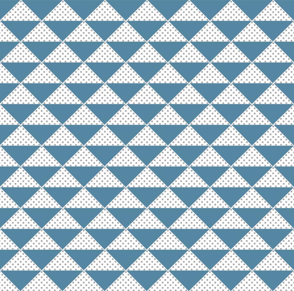 Abstract pattern triangle blue and gray dots. vector
