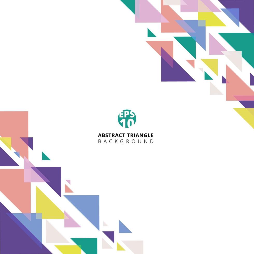 Abstract geometric triangle colorful template background with copy space. vector