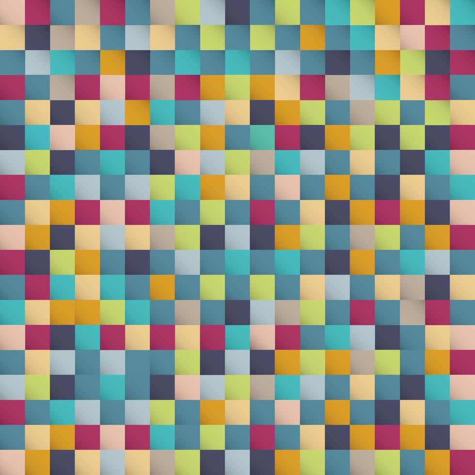 Abstract colorful squares pattern pixel background design for print, ad, poster, flyer, cover, brochure, template vector