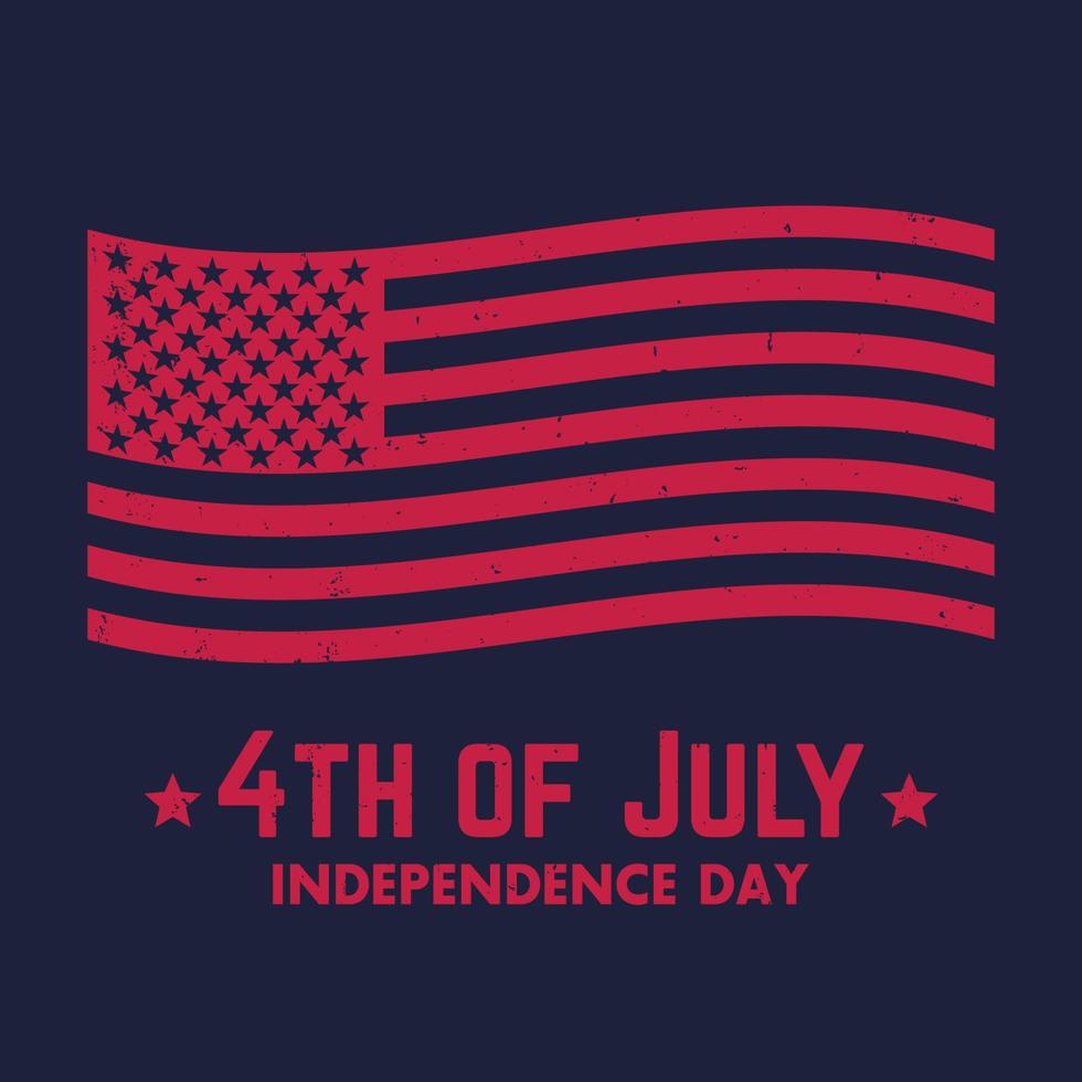 4th of july, Independence Day in USA, patriotic poster with american flag vector