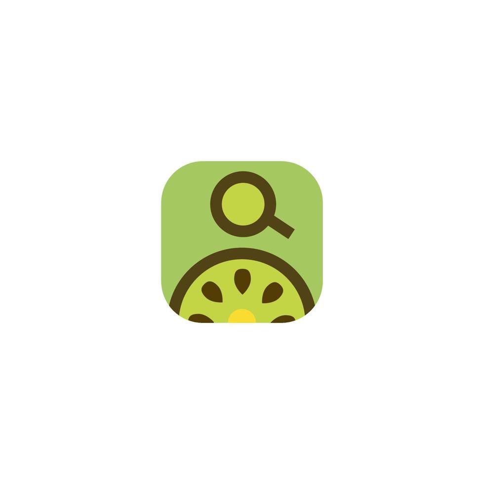 kiwi fruit and animal shapes search finder vector