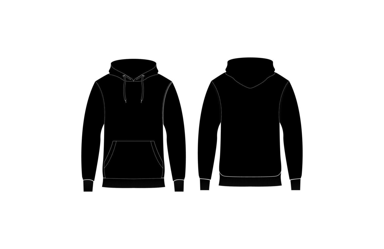 Hoodie Sweatshirt Black Front... 4503967 Vector Art at Vecteezy