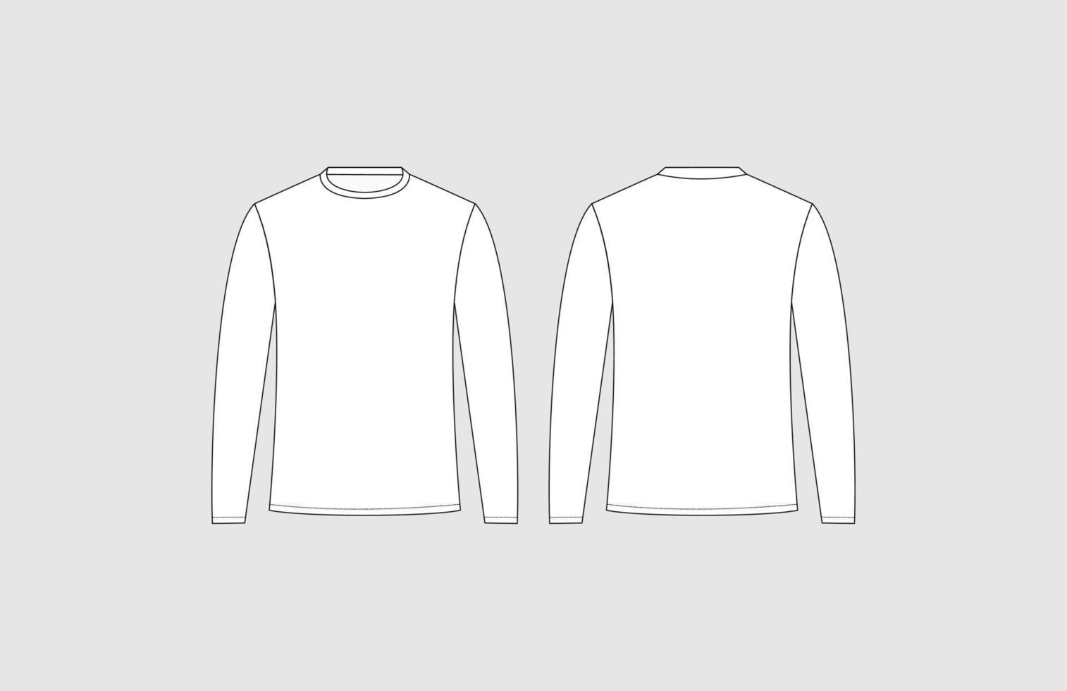 White long sleeve tshirt desi... vector