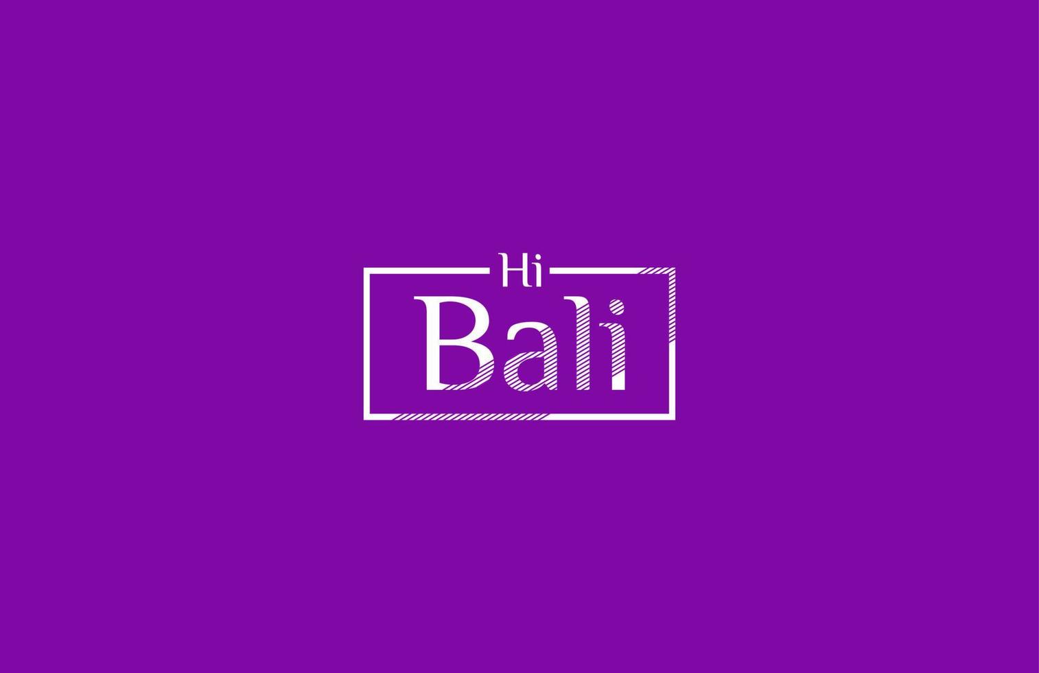 Hi Bali Slogan Typography Tee... vector