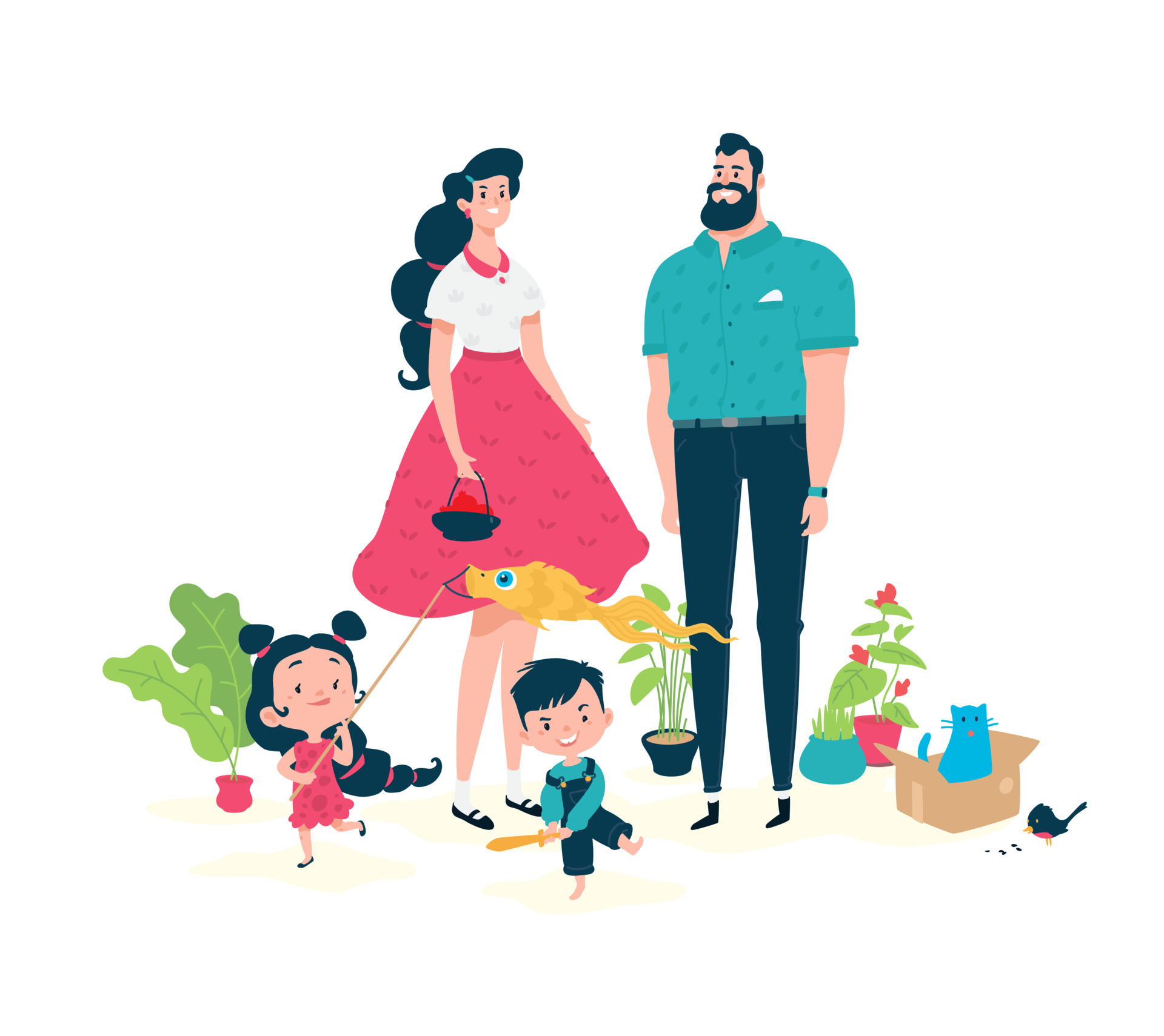 Cartoon family. Vector. Illustration of funny characters dad, mom and kids. Heroes for a toy store. Flat style. Heroes and mascots for family goods. 4504303 Vector Art at Vecteezy Cartoon family. Vector. Illustration of funny characters dad, mom and kids. Heroes for a toy store. Flat style. Heroes and mascots for family goods. 4504303 Vector Art at Vecteezy