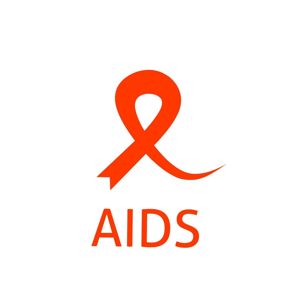 World aids Day. Red heart December 1st. AIDS awareness. HIV disease. Banner with the words Stop AIDS. The heart that dictates vector