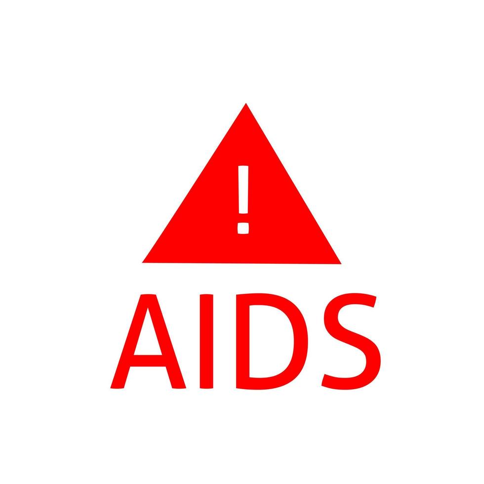 World aids Day. Red heart December 1st. AIDS awareness. HIV disease. Banner with the words Stop AIDS. The heart that dictates vector