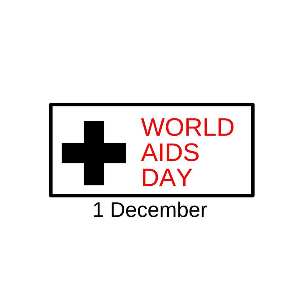 World aids Day. Red heart December 1st. AIDS awareness. HIV disease. Banner with the words Stop AIDS. The heart that dictates vector