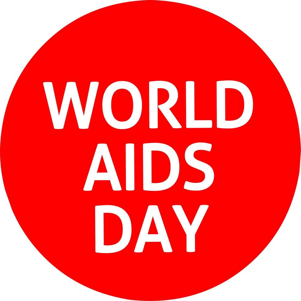 World aids Day. Red heart December 1st. AIDS awareness. HIV disease. Banner with the words Stop AIDS. The heart that dictates vector