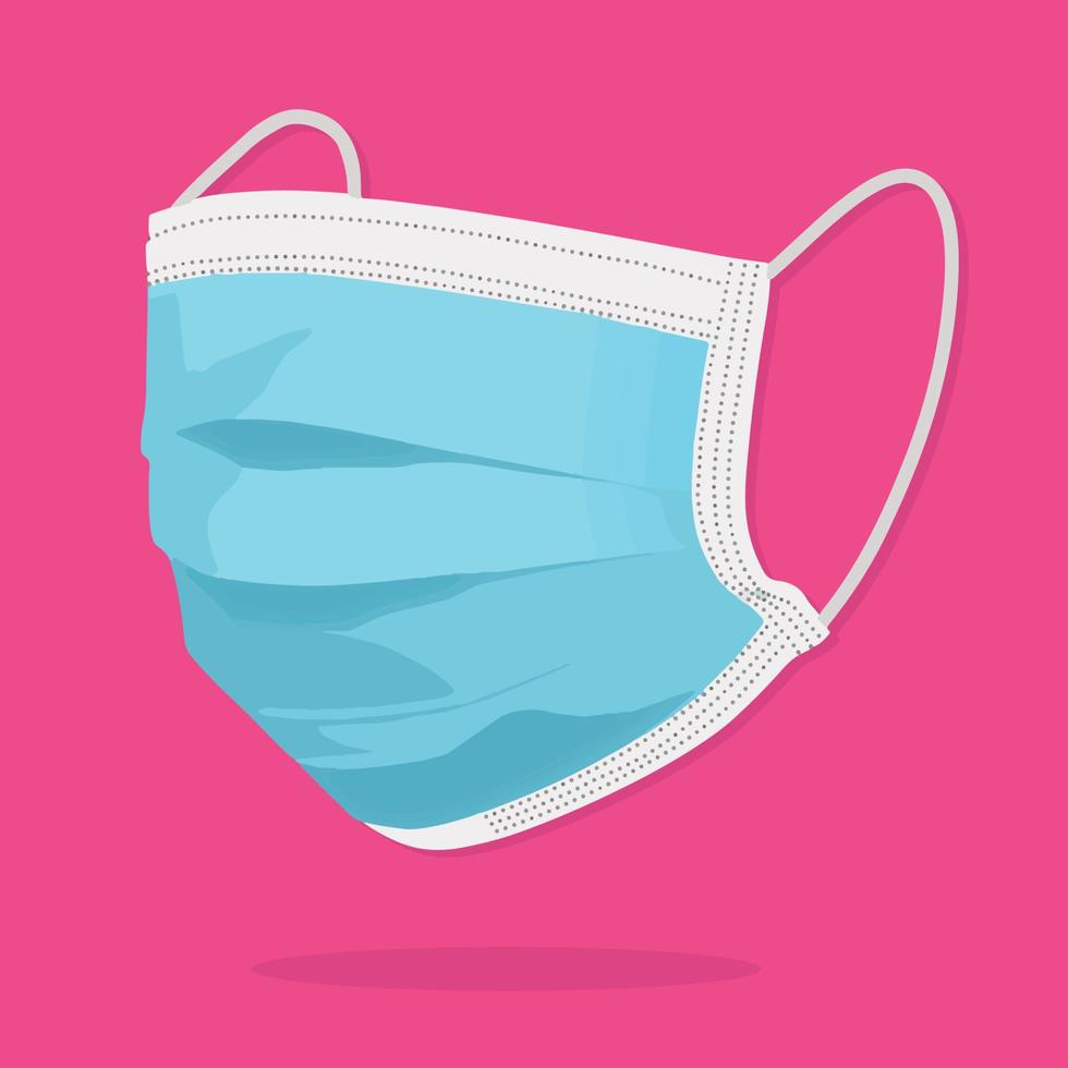 Face mask on pink background vector