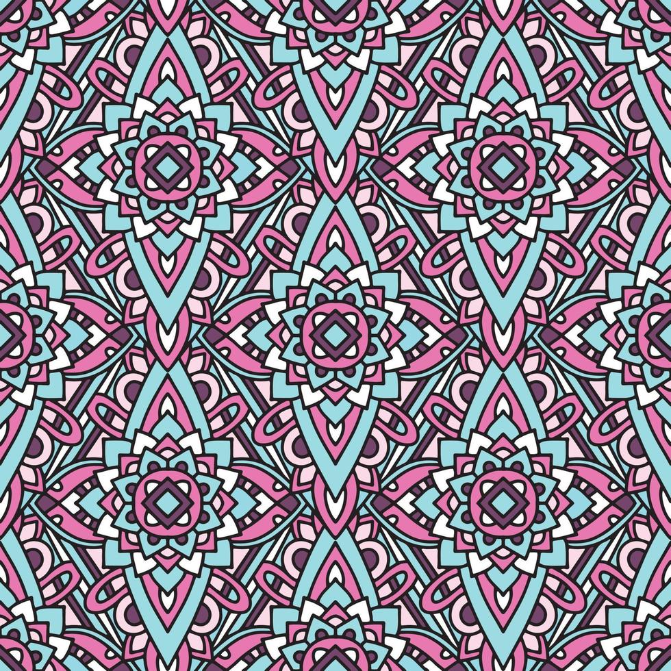 Colorful tribal native pattern, outline style vector