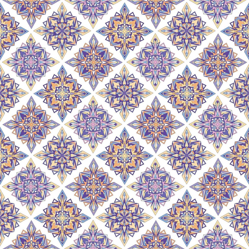 Ethnic boho seamless pattern. Ethno ornament. Tribal art repeating background. Cloth design, wallpaper, wrapping vector