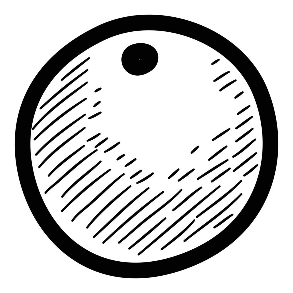 Christmas berry icon, hand drawn and outline style vector