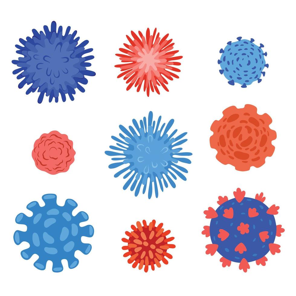 Coronavirus, covid 19, epidemic global infection icons set, flat style vector