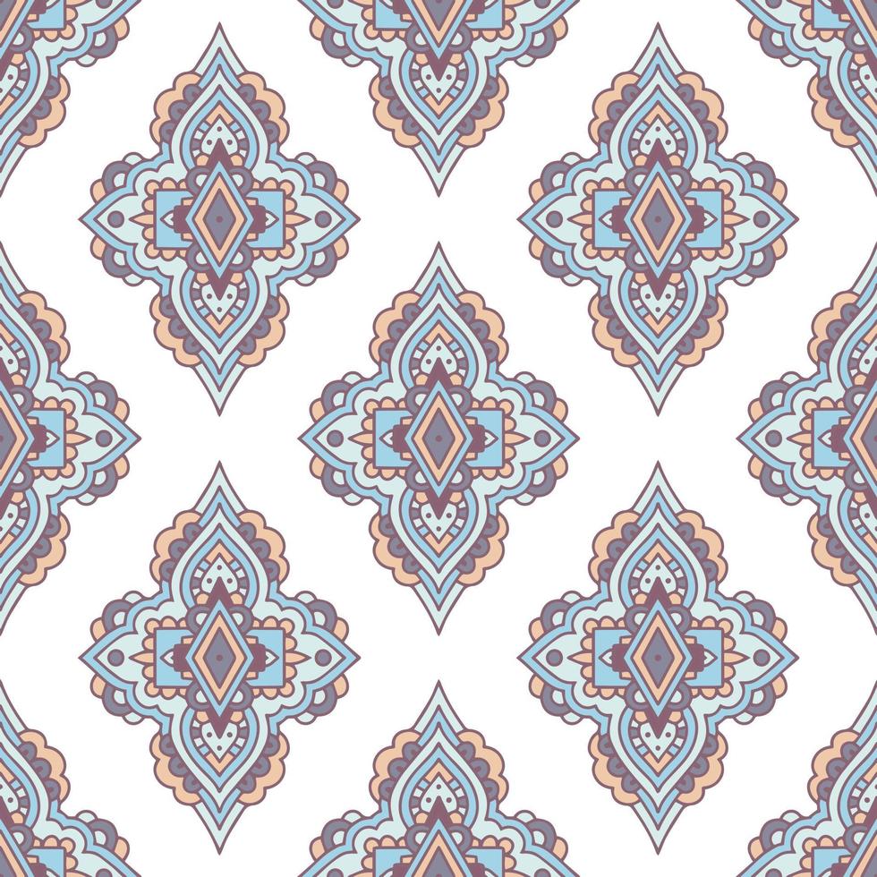 Ethnic arabic pattern, outline and hand drawn style vector