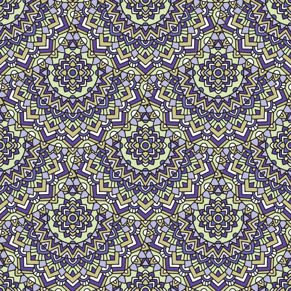Abstract geometric design in pastel colors. Ethnic decorative art in pink, blue and gray. Indian style pattern. vector