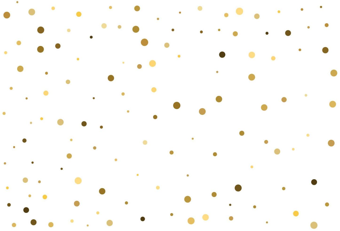 Christmas classic round confetti. Gold polka dot confetti. vector