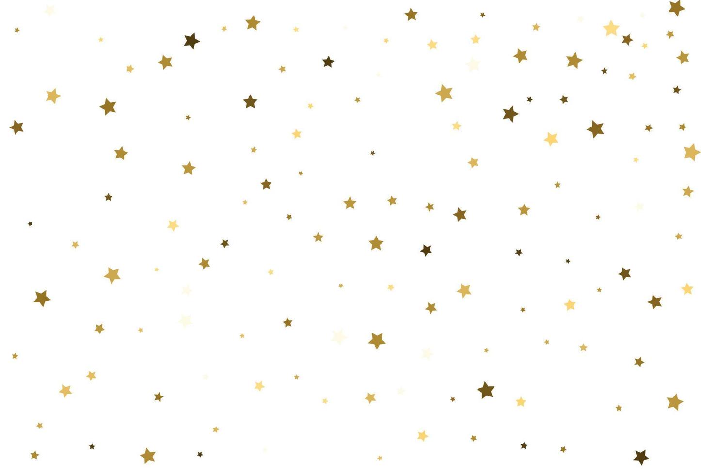 fondo de navidad con estrellas doradas. confeti de celebración de estrellas doradas. vector