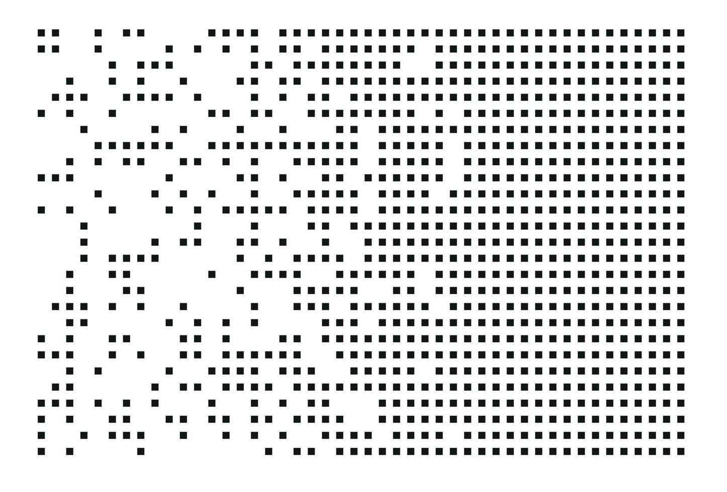 desintegración de píxeles, efecto de descomposición. varios elementos rectangulares hechos de formas cuadradas. vector