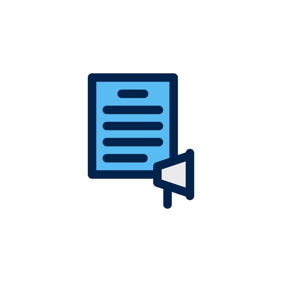 Document promotion icon design vector illustration with symbol paper, document, file, promotion, megaphone for advertising business