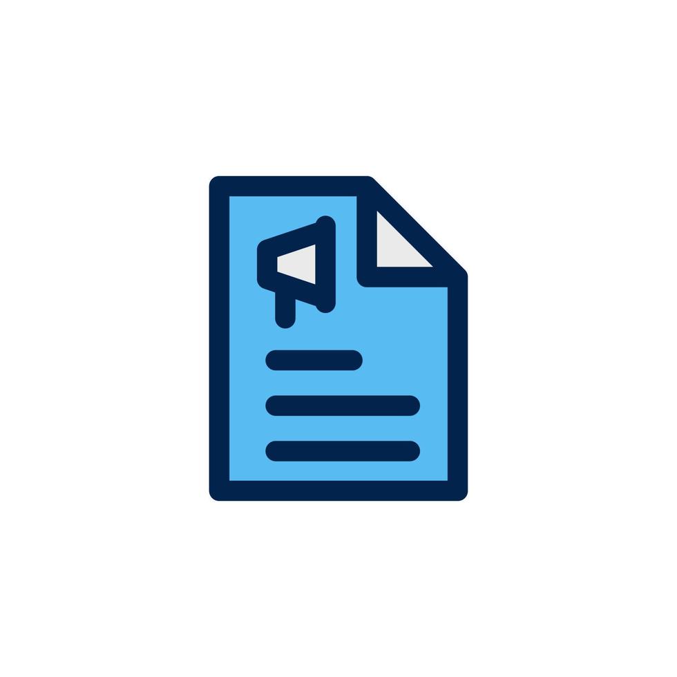 document icon design vector illustration with symbol paper, file, promotion, megaphone for advertising business