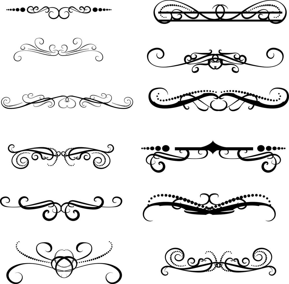 Set of dividers vector