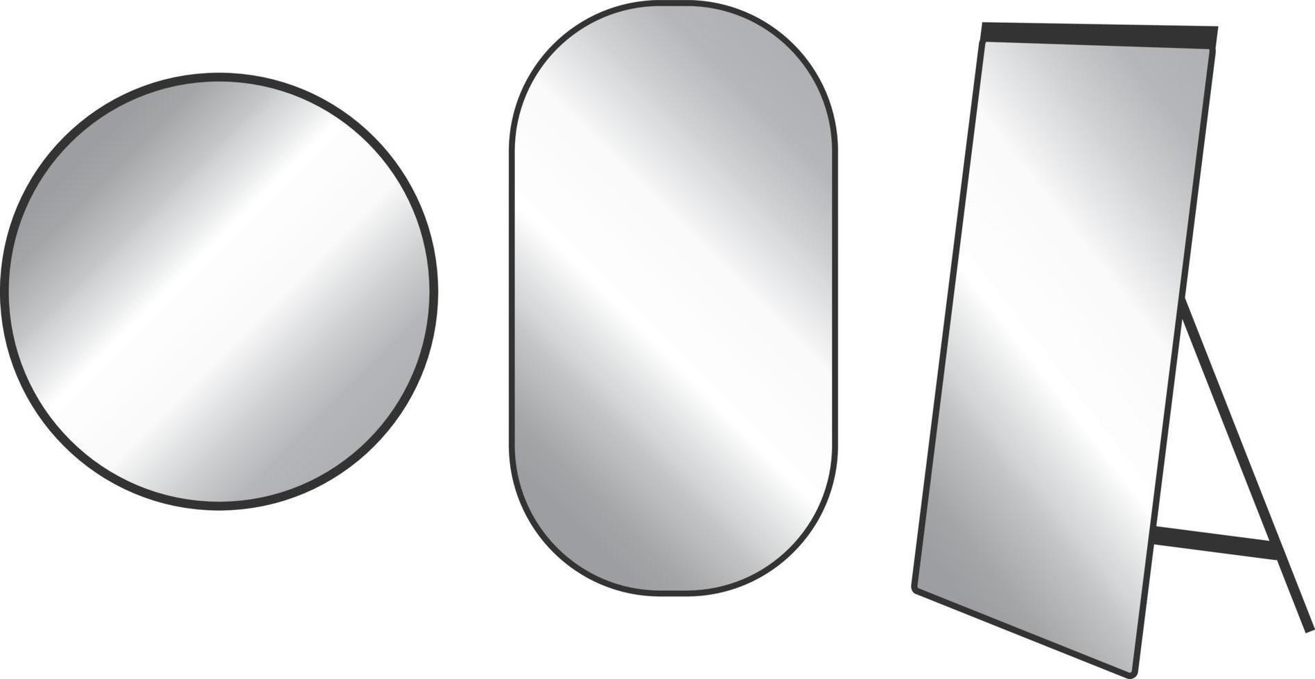 Set of different mirror vector