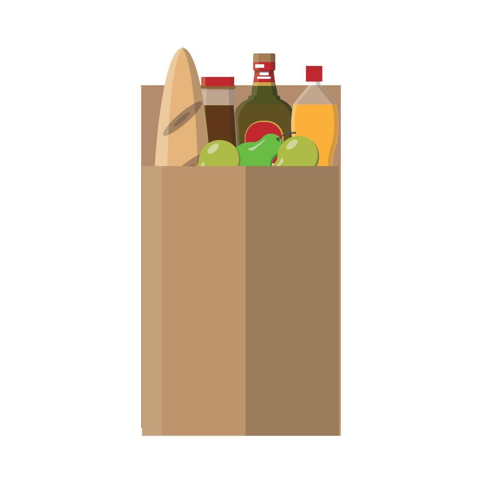 parcel with food vector